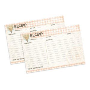 LANG ""Farmhouse Wheat" Harvest RECIPE CARDS #36 Lined Double Sided Retired NIP